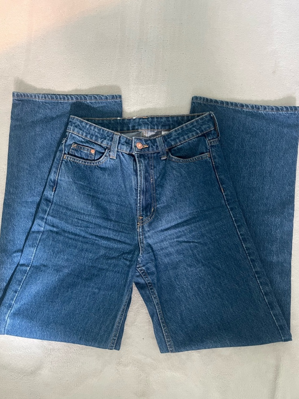 H&M women’s ultra high rise wide leg jeans